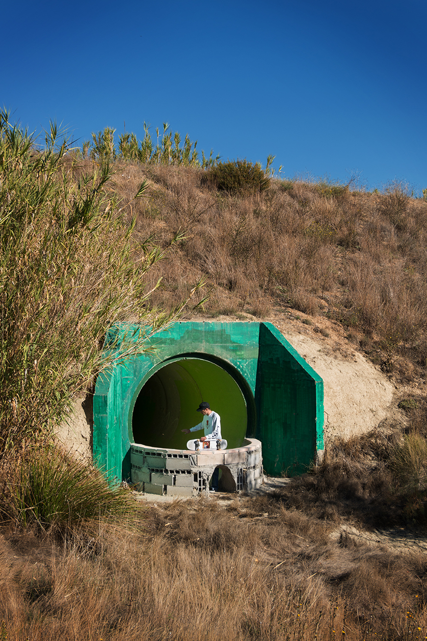 Photographie Skateboard Gabriel Renault Tunnel Bastien Marlin Montpellier Green Nomansland Documentaire